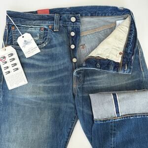 LVC Levi’s Vintage Clothing Big E Jeans 501XX 1947 Selvedge Cone Denim USA 34X32